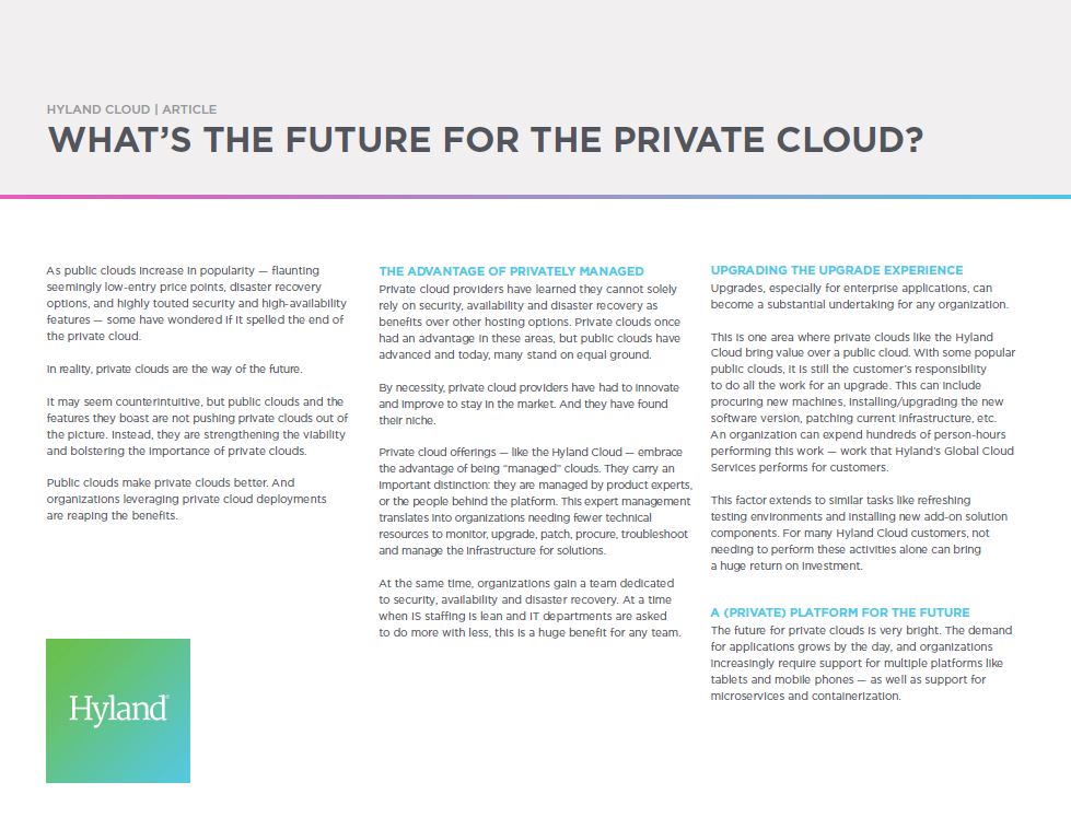 Private Cloud Vs Public Cloud Hyland Kyocera Software Document Management Thumb, Excel Business Systems, Delaware, DE, Pennsylvania, PA