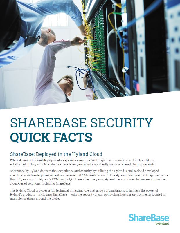 Security ShareBase Security Quick Facts Kyocera Software Document Management Thumb, Excel Business Systems, Delaware, DE, Pennsylvania, PA