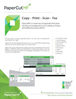 Ecoprintq Cover, Papercut MF, Excel Business Systems, Delaware, DE, Pennsylvania, PA