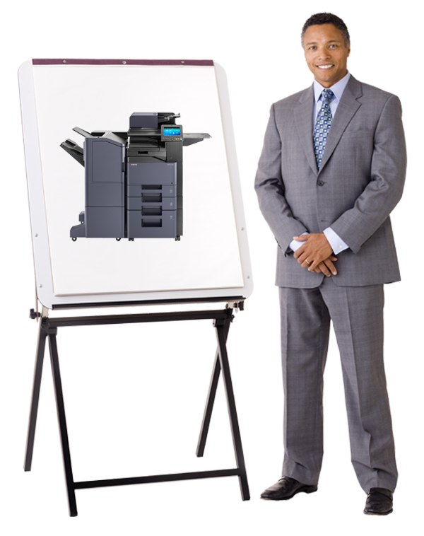 Taskalfa Working Businessman Easel Training Kyocera, Excel Business Systems, Delaware, DE, Pennsylvania, PA